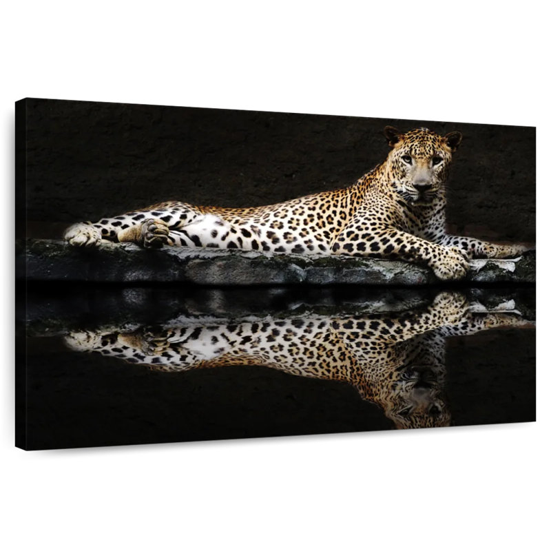Brampt Leopard Reflection, 24" H x 36" W