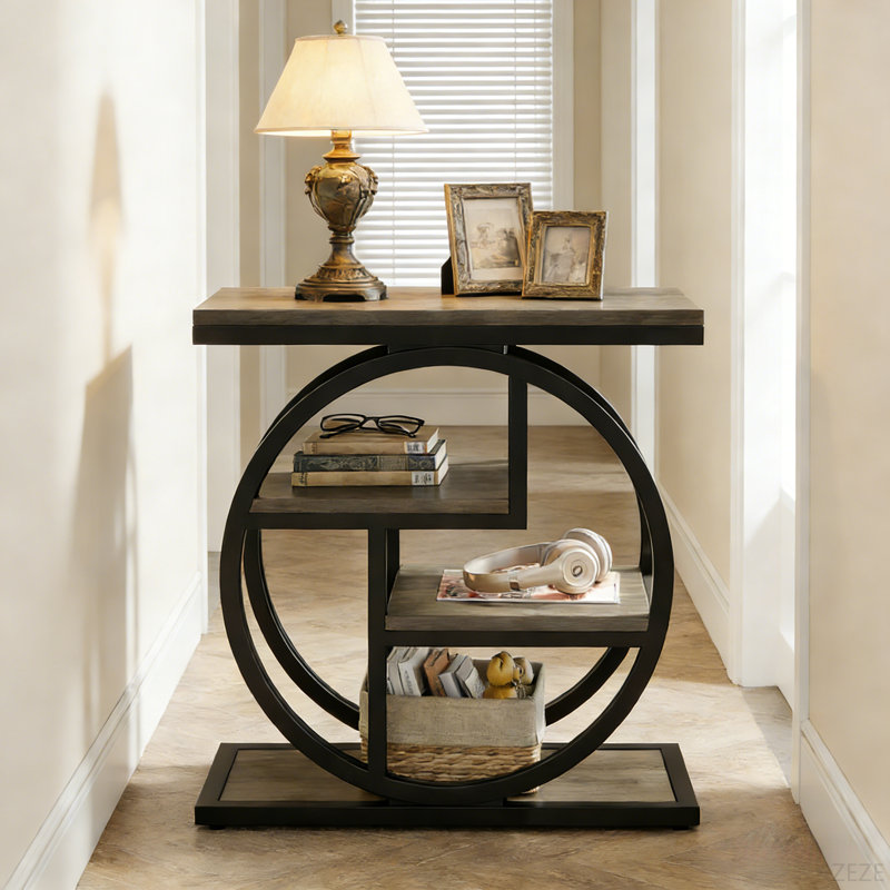 Versatile End Table, 4-Tier Display Shelf,Side Table,Entryway Organizer