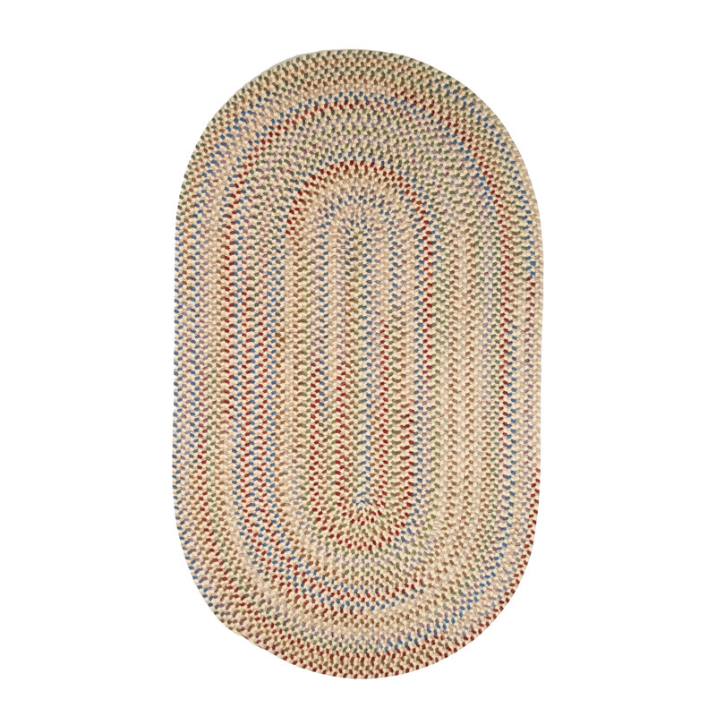 Tapis d'intérieur multicolore en laine tissée Premier, Ovale 7 pi x 9 pi