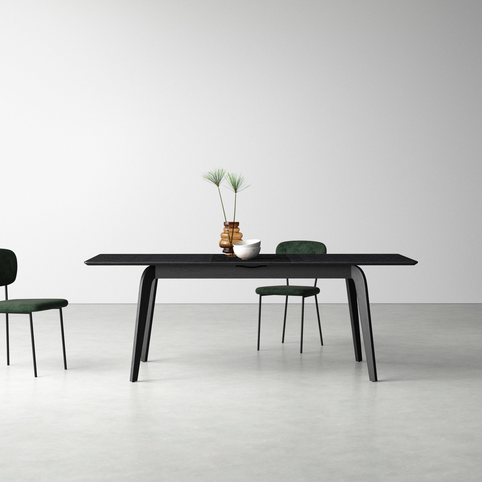 Yolanda 83" Extendable Dining Table, Black