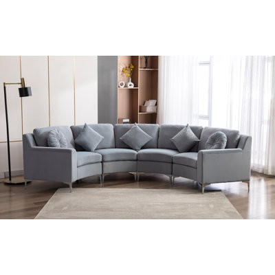 Composant de siège modulaire en velours de 136 po de largeur