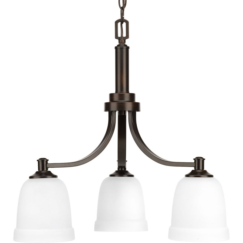 Lustre classique/traditionnel ombré 3 lumières Dolla, Bronze antique
