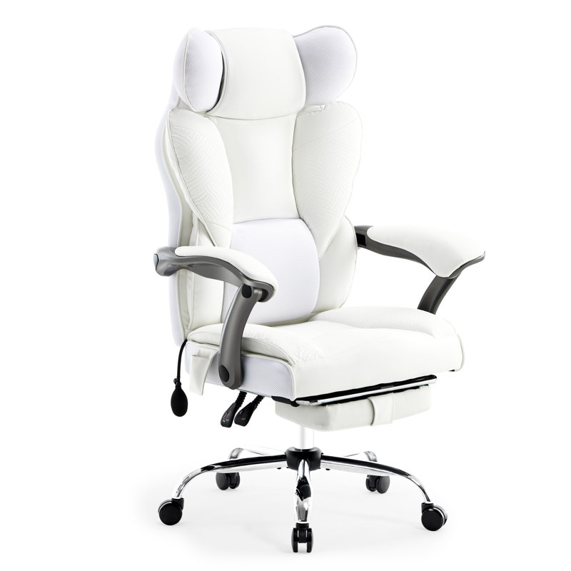 Chaises de bureau grandes et grandes 500LBS, Blanc