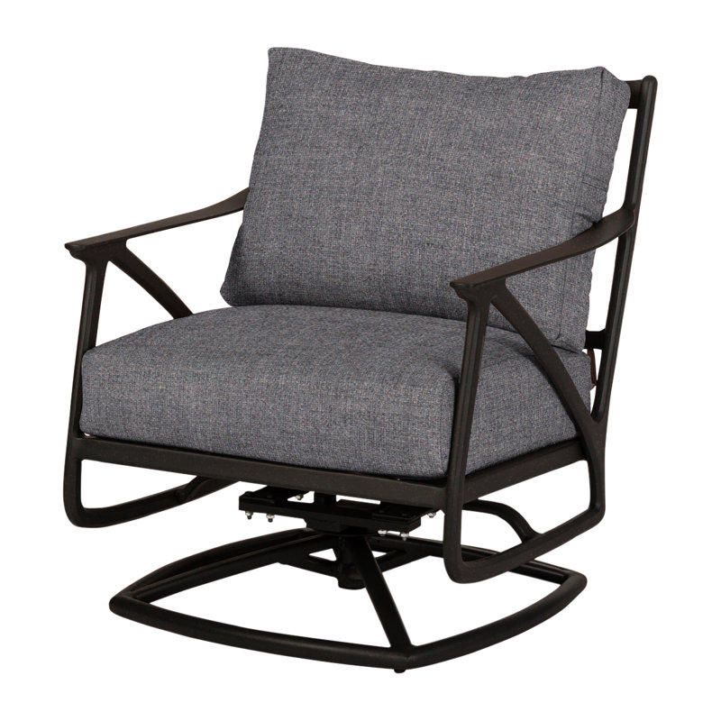 Amari Outdoor Rocker Chair, Cast Slate Sunbrella® Plainweave, Carbon
