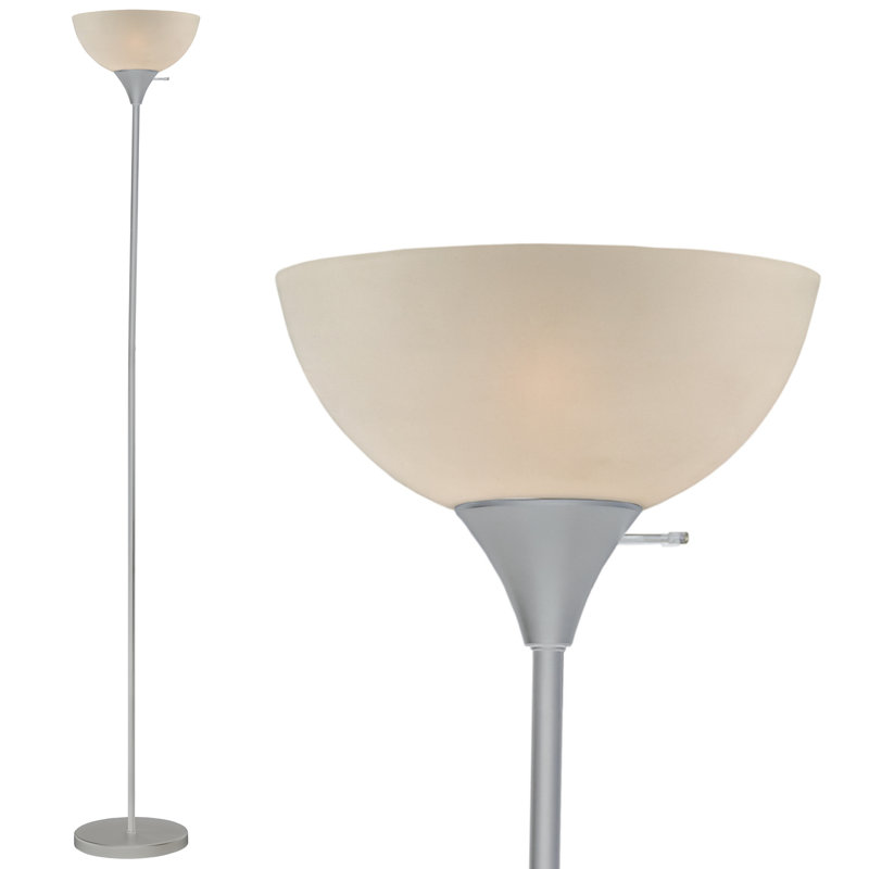Lampe torchère sur pied 72 po Ankoma, Argent