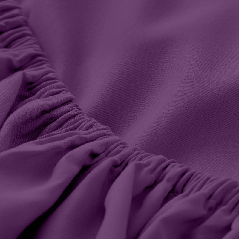 Drap-housse en microfibre, Drap-housse pour lit simple TG, Prune