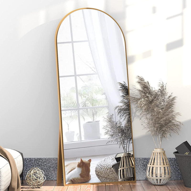 Alvy Arch Mirror, Black, 58" x 18"