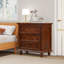 Albers Traditional 3-Drawer Nightstand with Pull-out Shelf and Solid Wood Legs-1996935828-1983510551