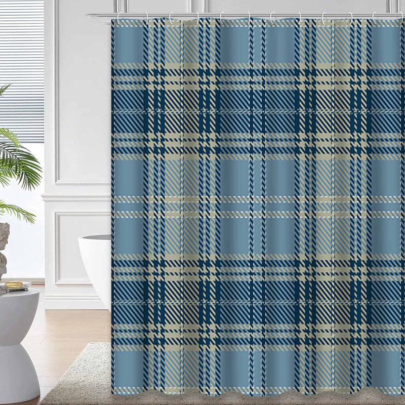 Rideau de douche Tartan, L 72 po x l 84 po