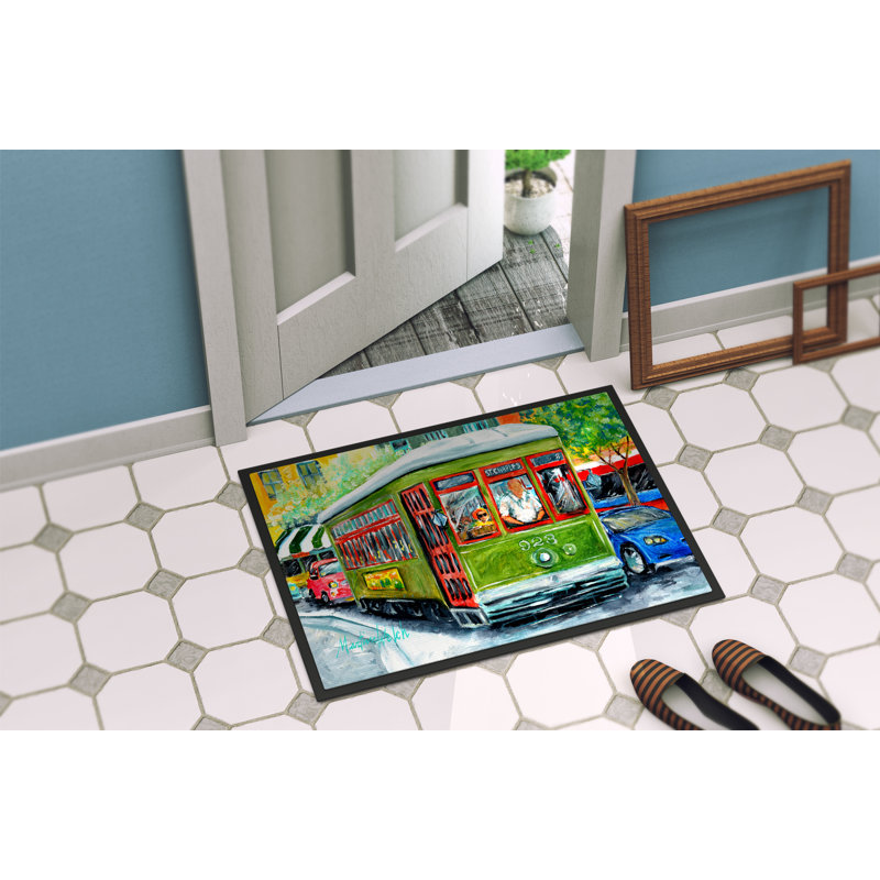 Tapis de porte intérieur anti-dérapant street, Rectangle 1 pi 6 po x 2 pi 3 po