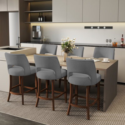 Solid Wood Upholstered Counter Stool