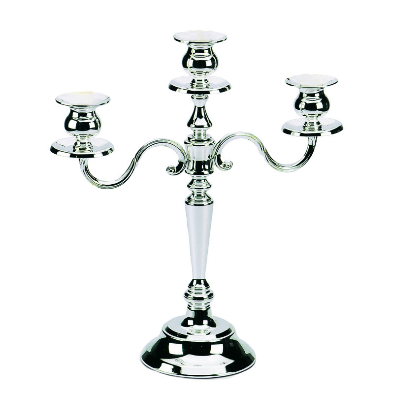 12.8'' H Stainless Steel (18/10) Tabletop Candelabra, 6