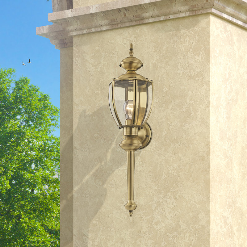 Amberdawn Solid Brass Wall Light, Antique Brass