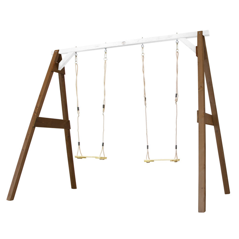 AXI Hemlock Swing Set with 2 Swing(s), Brown/White