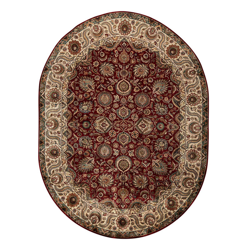 Tapis unique en laine noué à la main de 9 pi x 11 pi 11 po rouge / beige / gris