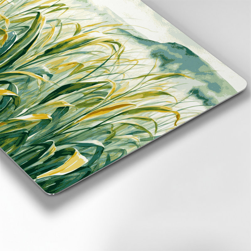 Hawaiian Sugar Cane Beige Metal Wall Art, 12" H x 18" W