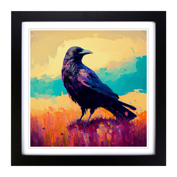 Crow Frame Marlow Home Co. Crow Color Field Painting - Single Picture Frame Print ...
