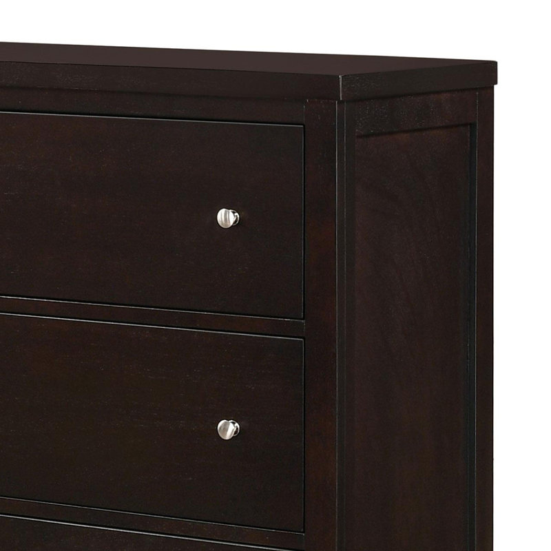 Commode 6 tiroirs avec miroir cappuccino