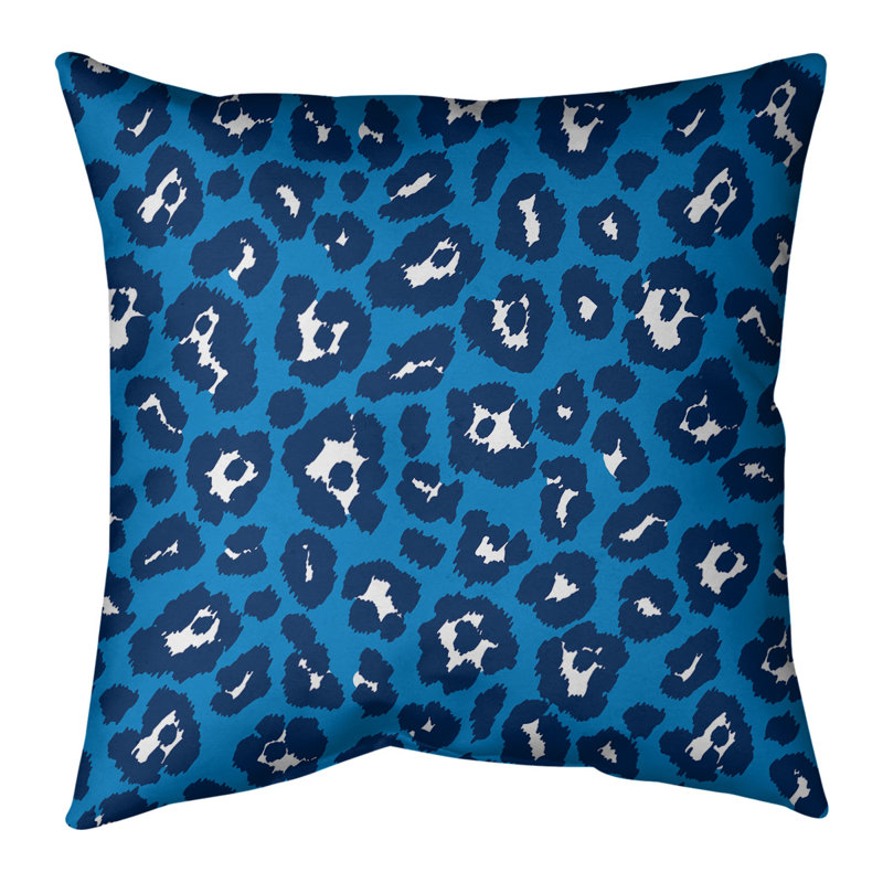Housse de coussin carrée, Polyester filé, Bleu, 26 po x 26 po