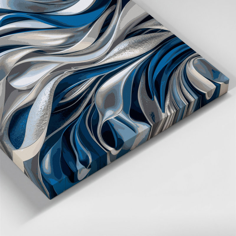 Art mural sur toile Biomorphic Abstraction 57, H 11 po x l 14 po