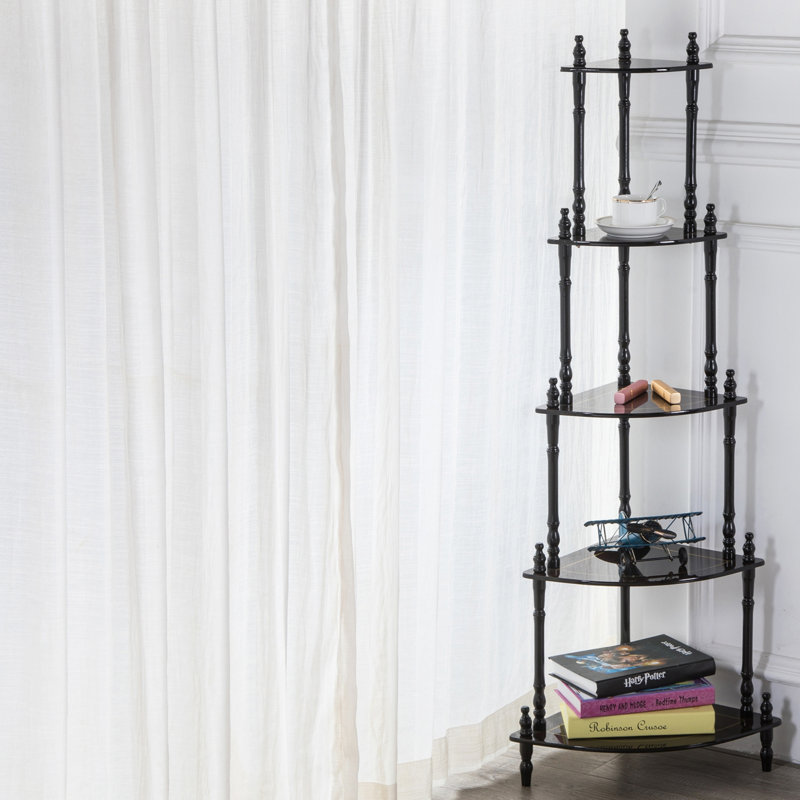 Chaundeler Corner Bookcase, (5 Shelves) 47.51"H x 20"W x 14.5"D