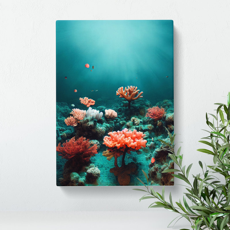 The Coral Reef - Wrapped Canvas, 76cm H x 50cm W x 3cm D