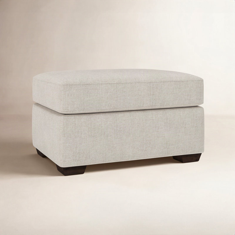 Francesca 32" Ottoman, Monique Twine Textured Chenille