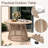 Outdoor Patio Round Dining Table With Tempered Glass