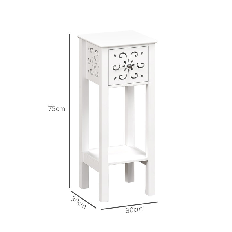 Krug Side Table Set, White