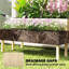 Boîte à fleurs surélevée pour patio avec treillis, conception à niveaux pour faciliter le jardinage et le soutien des plantes grimpantes
