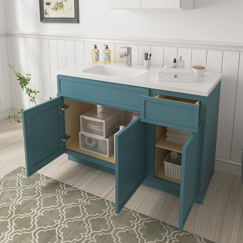 Base de meuble-lavabo simple 54 po seulement, Sarcelle