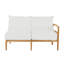 Santa Barbara 57.5" Wide Outdoor Teak Loveseat with Cushions-62363223-63326306-48656511