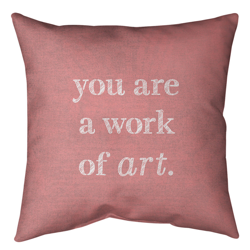 Coussin décoratif intérieur/extérieur travail d’art, Violet, 26 po x 26 po