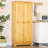 67" Pinewood Cabinet For Kitchen Pantry, Soft-Close Doors And Adjustable Shelves, Brown Living & Dining Room Style Pantry Storage Cabinet, With Mechanism