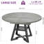 Table de salle à manger extensible de 43 à 57 po pour 4 à 8 personnes, table de cuisine industrielle ronde à ovale moderne avec tablette de rangement cachée, base piédestal compacte pour petit appartement et salon-1571343012-1570650622