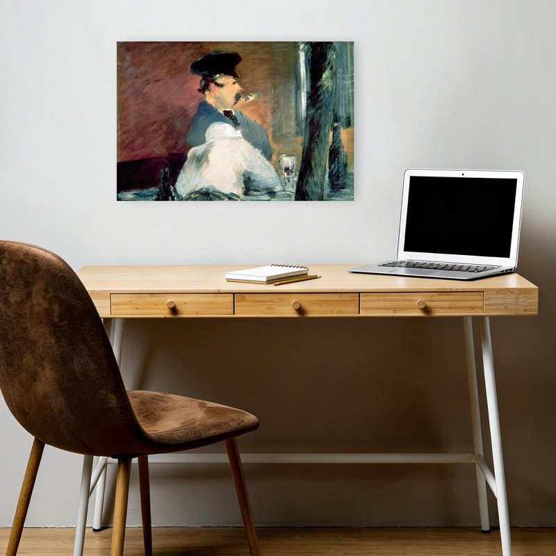 Le Bar, 1878-1879, estampe d'art mural abstraite contemporaine représentant un portrait, H 12 po x l 18 po