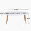 Extendable Dining Table,100/140/180X100x75cm,Wood Leg,Black MDF Table-50050538