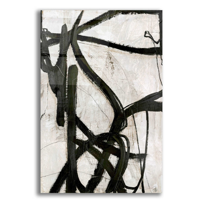 Lignes graphiques 5 sur plastique / acrylique par Design Fabrikken, H 16 po x l 12 po x P 0,13 po