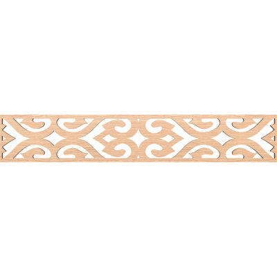 46 5/8"W x 8"H x 3/8"T Keene Fretwork Moulding, Red Oak