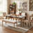 Person Dining Chairs Set With Upholstered Chairs And Bench For 2-4 Person-576194278-576196449