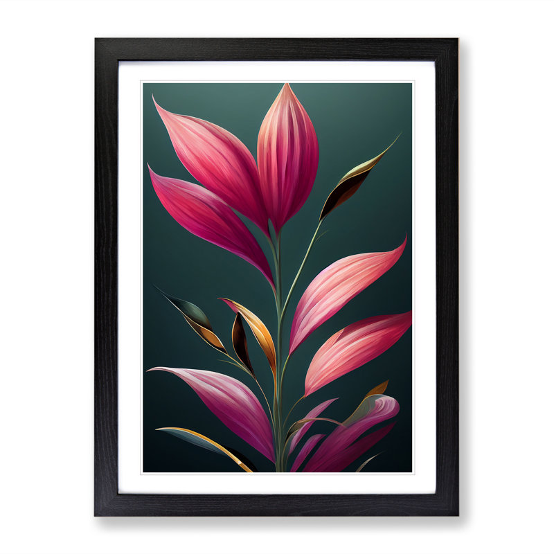 The Pleasing Flowers - Single Picture Frame Print, 46cm H x 34cm W x 2cm D, Black Framed
