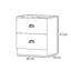 Grey Oak 2 Drawer Bedside Table-250964283
