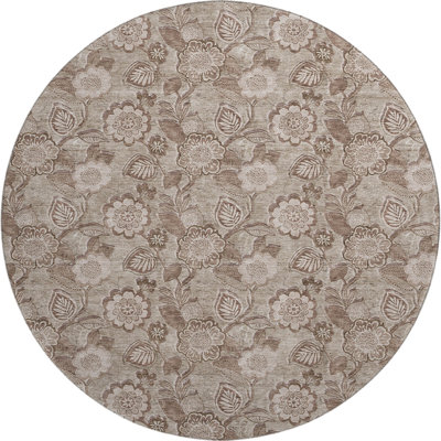 Premium Machine Washable Ralston AMF1939 Floral Rug