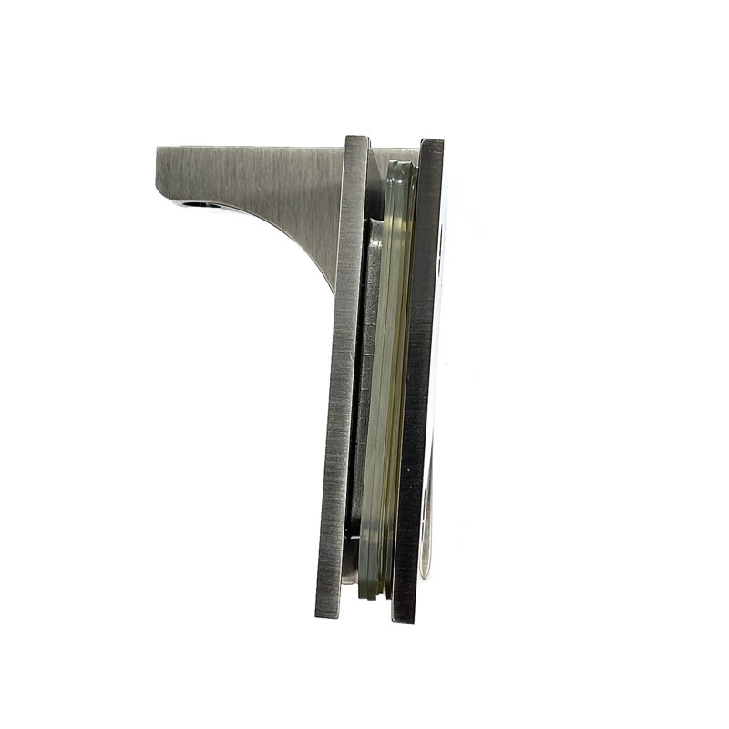  Charnière de porte de douche à fixation murale en verre avec support en «L» réversible Prestige et étain brossé 5 degrés Prestige Series