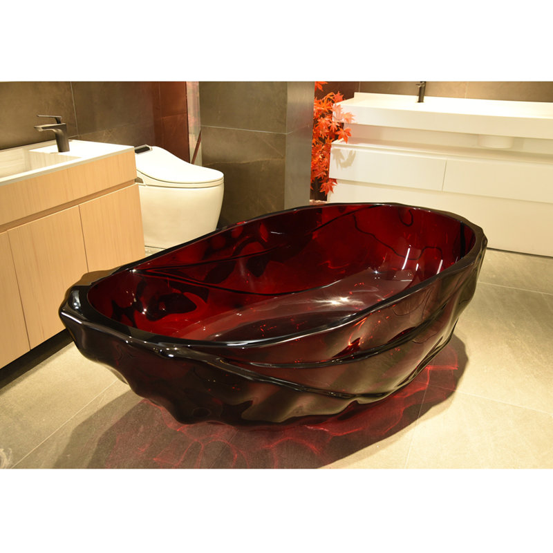 67 inch Freestanding Solid Surface Soaking Bathtub