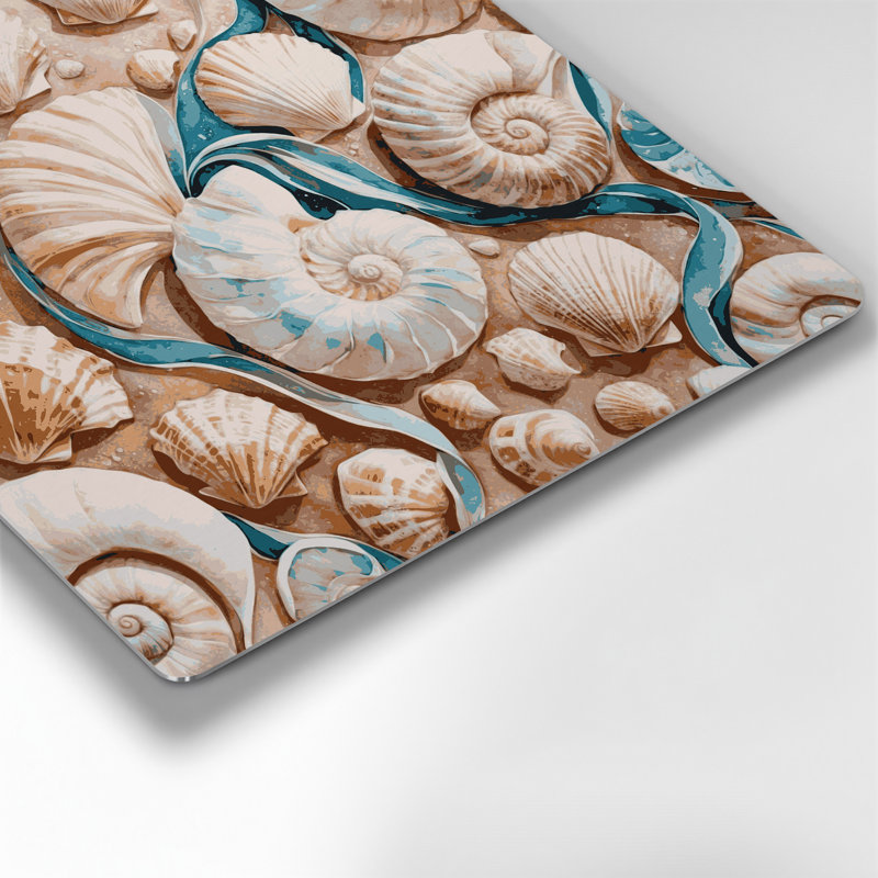 Art mural en métal Coastal Shell, H 16 po x l 16 po