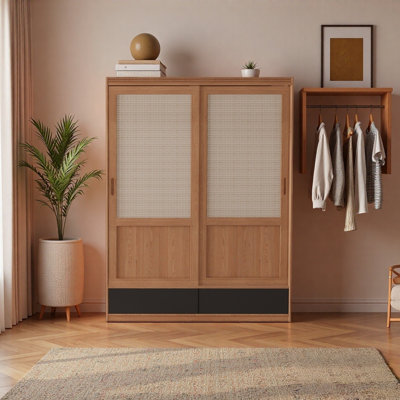 Nordic minimalist Japanese-style wardrobe