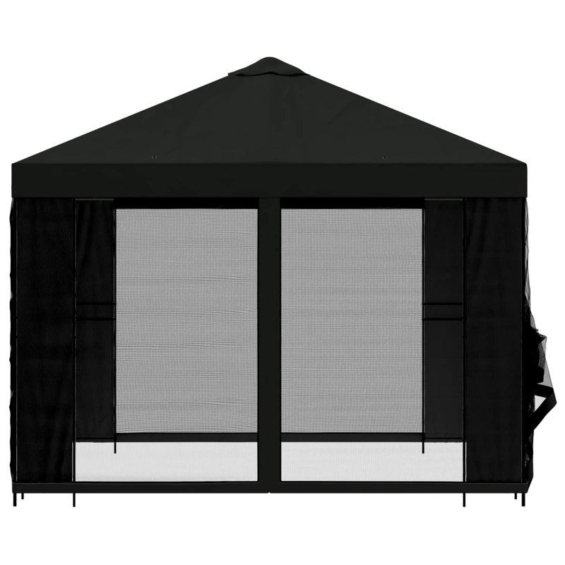 Vidaxl Gazebo Polyester And Steel, Black