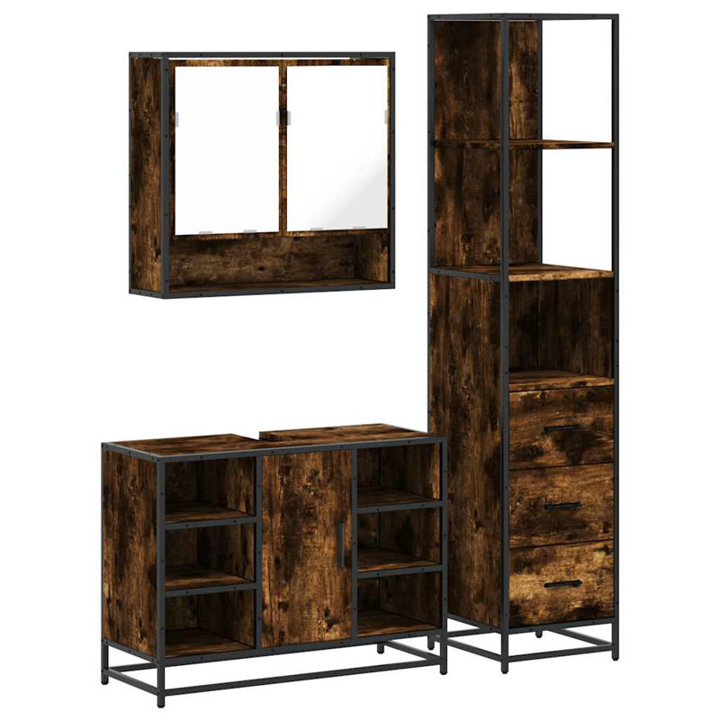 Alwina Bathroom Furniture Suite, Rustric Brown
