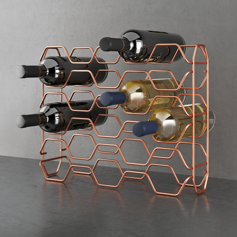 Open Shelving Wine Bottle Rack, White / opaline